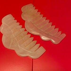 Vintage Jade hair brush pairs